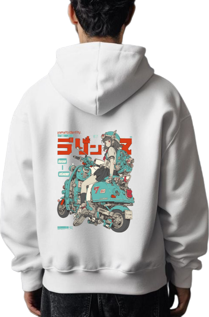 Yamato Identity Over Size hoodie White Back 10