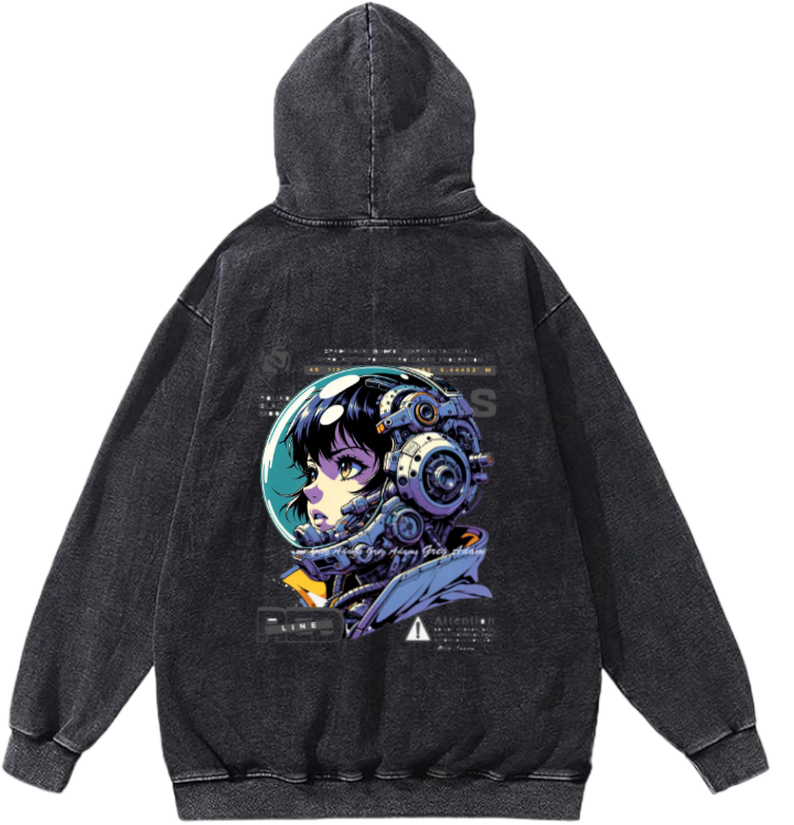 Attention Over Size hoodie Washed Back 10