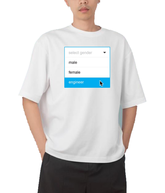 names t- shirt One Size White select gender male female engineer 10