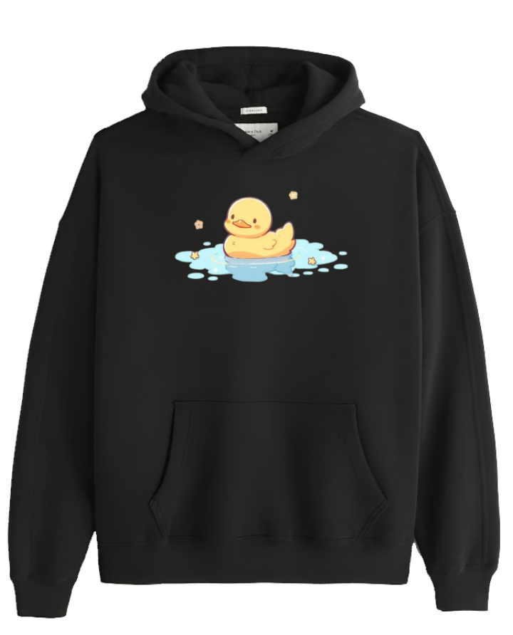 duck Oversize Hoodie Black 10