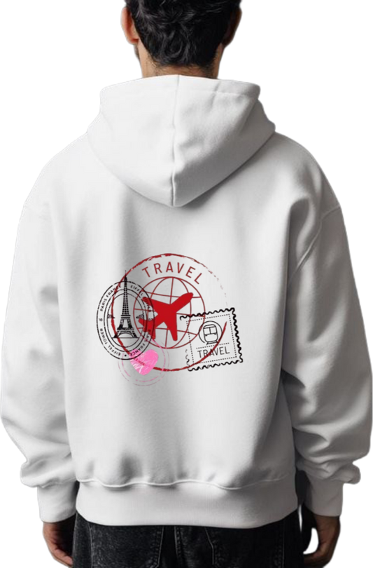 travel travellar Oversize Hoodie White Back 10