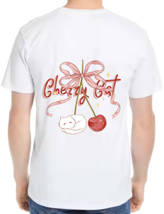 Cherry brat t- shirt One Size White back 10