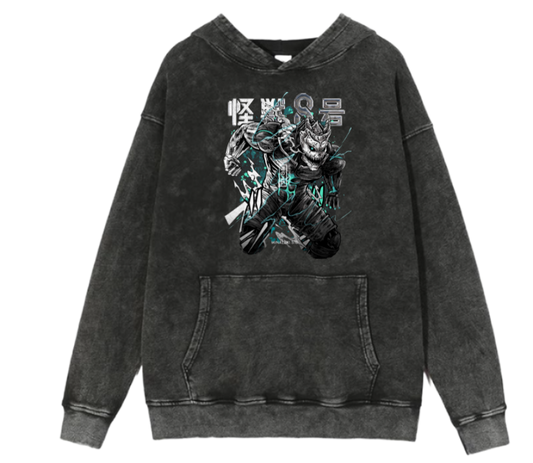 Kaiju No. 8 Over Size hoodie Washed 10