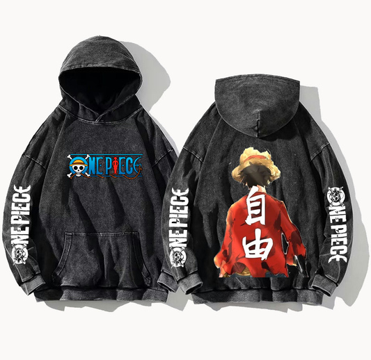 one piece One Size hoodie Washed Back 10