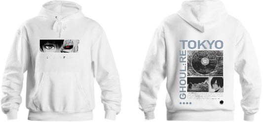 okyo Ghoul One Size hoodie White Back 10