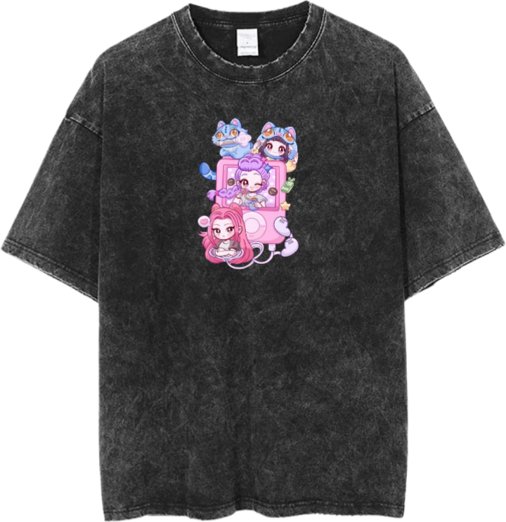 Hunterix kpop  t- shirt Washed  10