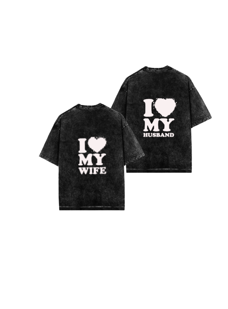 VaIentine coupIe One Size t- shirt Washd Cables 10