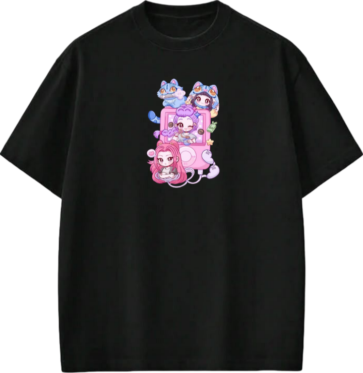 Hunterix kpop  t- shirt Black 10
