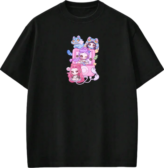 Hunterix kpop  t- shirt Black 10