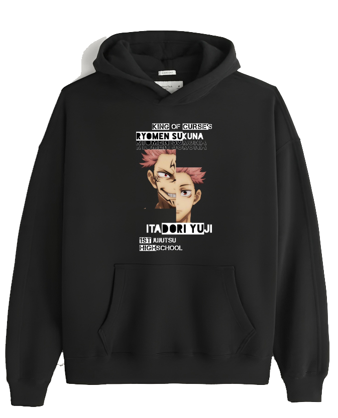 jujutsu kaisen GOJO Oversize  Hoodie Black 10