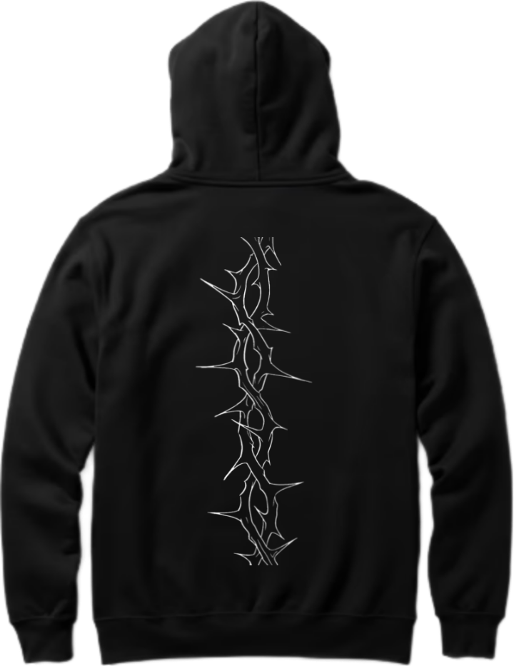 Goth Oversize Hoodie Black Back 10