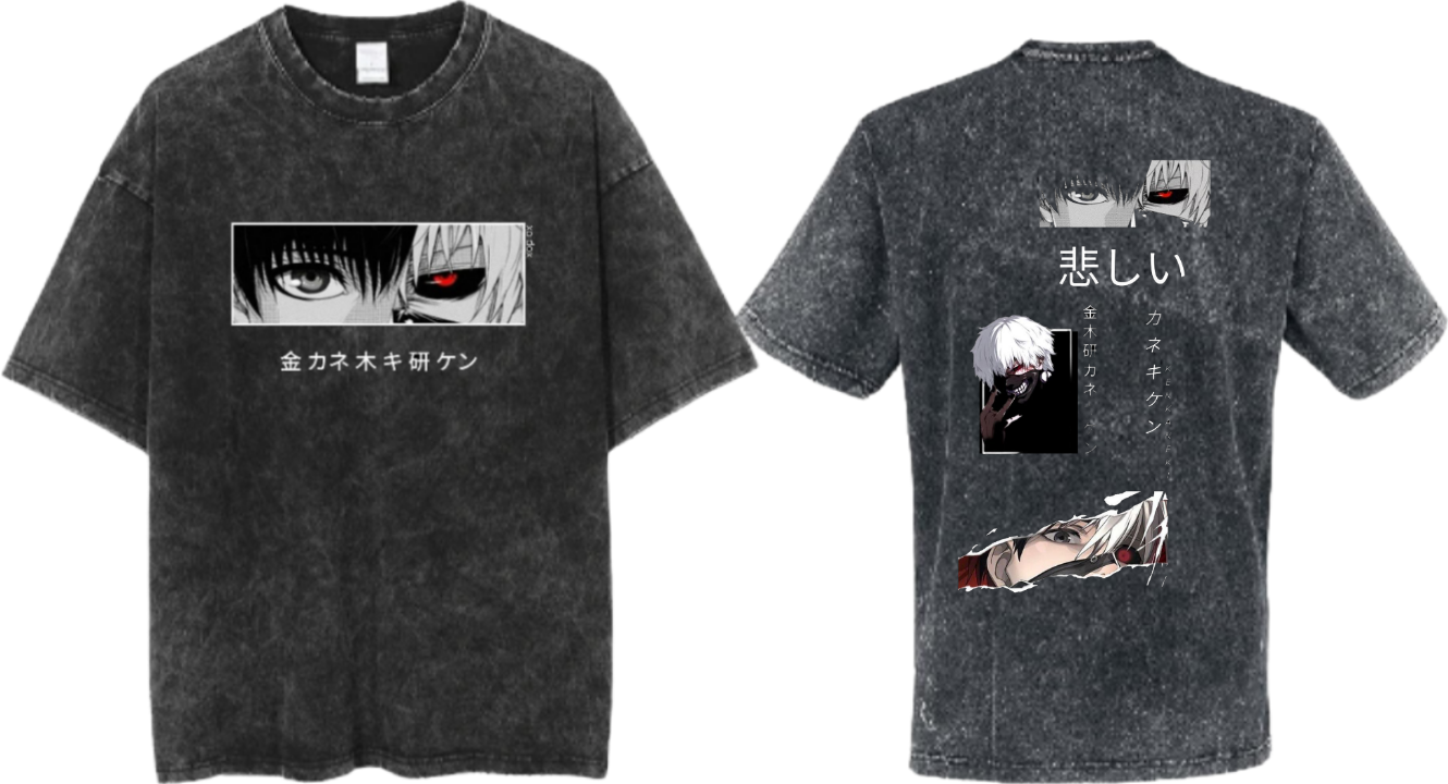 Tokyo ghoul t- shirt One Size Washed Back 10