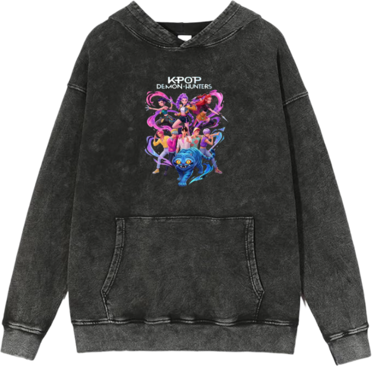Hunterix kpop Oversize  Hoodie Washed gray 10