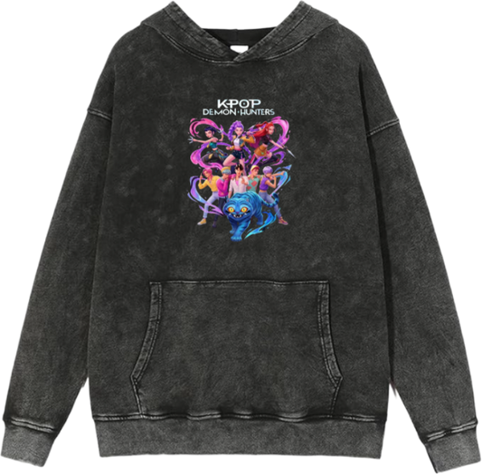 Hunterix kpop Oversize  Hoodie Washed gray 10
