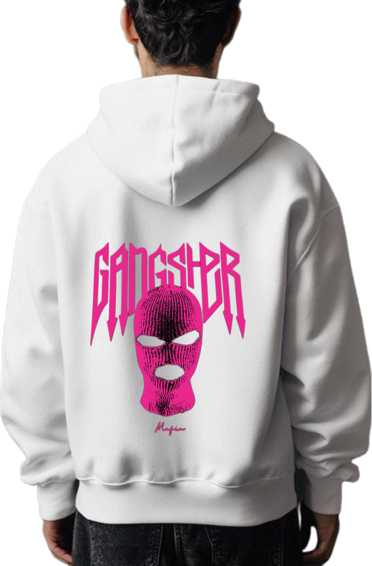 Gangster One Size hoodie White Back 10
