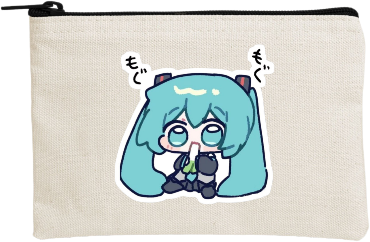 miku pencil case Beige 10