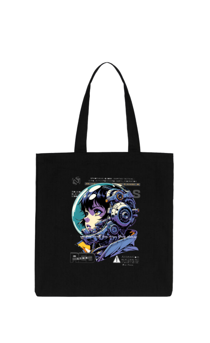 Echo Girl tote bag Black 10