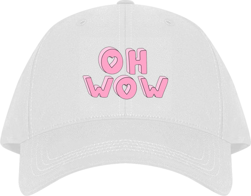 Baseball cap White OH WOW 10