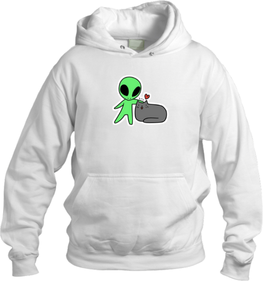 aliens Oversize Hoodie White 10 (Copy)