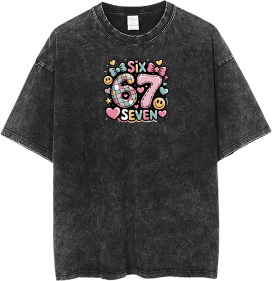 67 designs One Size t- shirt Washed 10