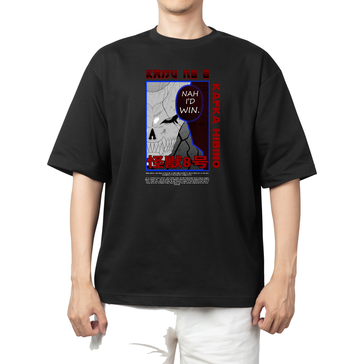 Kaiju No. 8 t- shirt Over Size Black 10