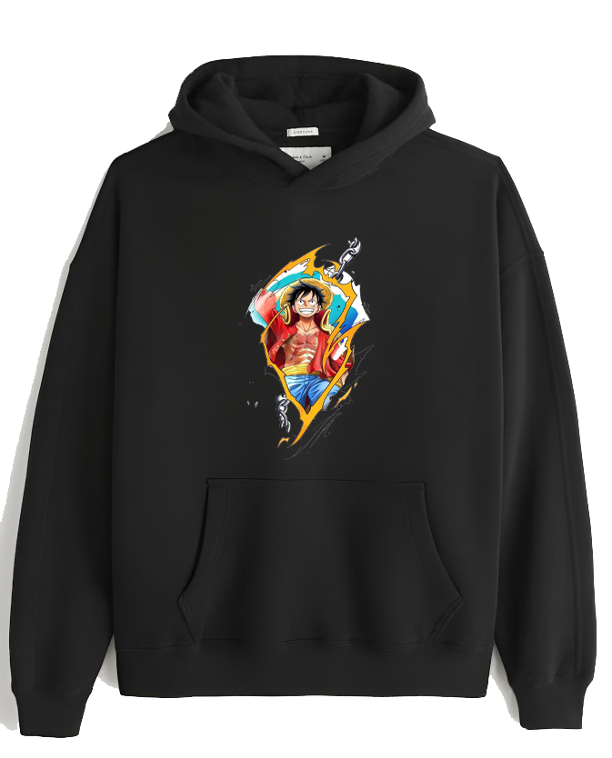 one piece One Size hoodie Black 10