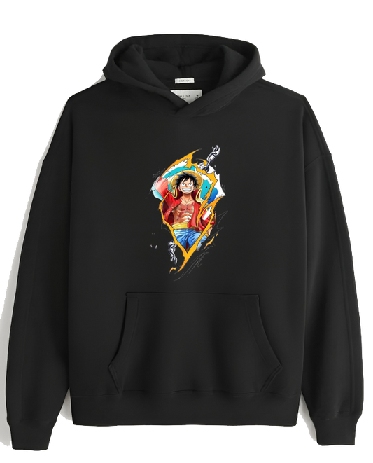 one piece One Size hoodie Black 10