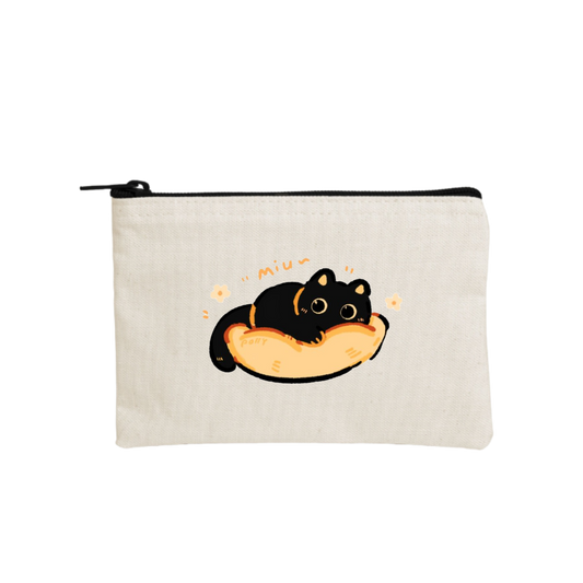 cat wallet pencil case Beige 110
