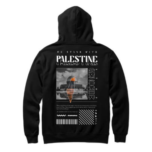PALESTINE Back text oversize hoodie back 110
