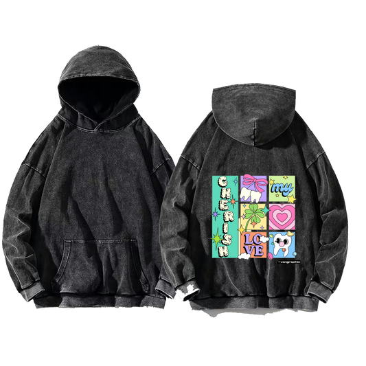 the LORD will fight You need only to YOU: BE STILL Exodus 14:14  One Size hoodie Washed Back 92