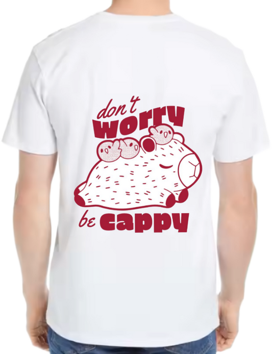 don't worry t- shirt One Size White back 111