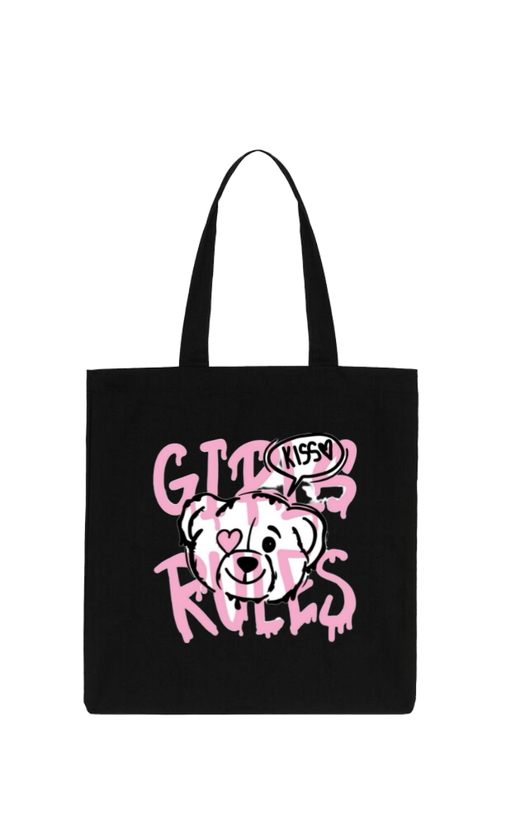 Girls Rules tote bag Black 112