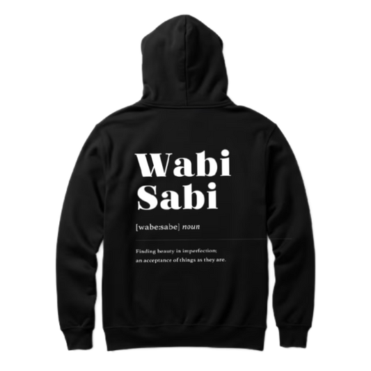 Wabi Sabi Back text oversize hoodie back 112