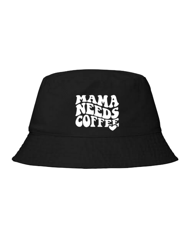 Bucket hat Fishman hat cap  MAMA NEEDS COFFEE 112