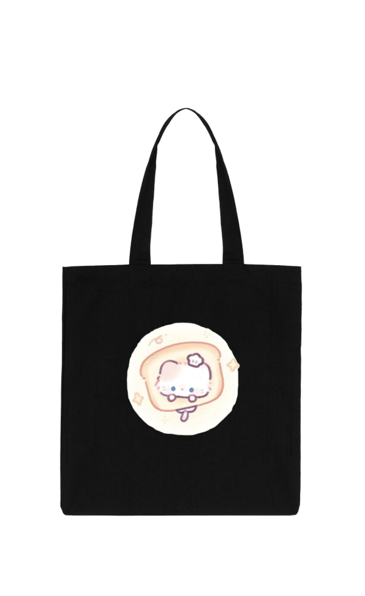 cat tote bag Black 112