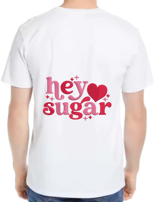 hey sugar t- shirt One Size White back 112