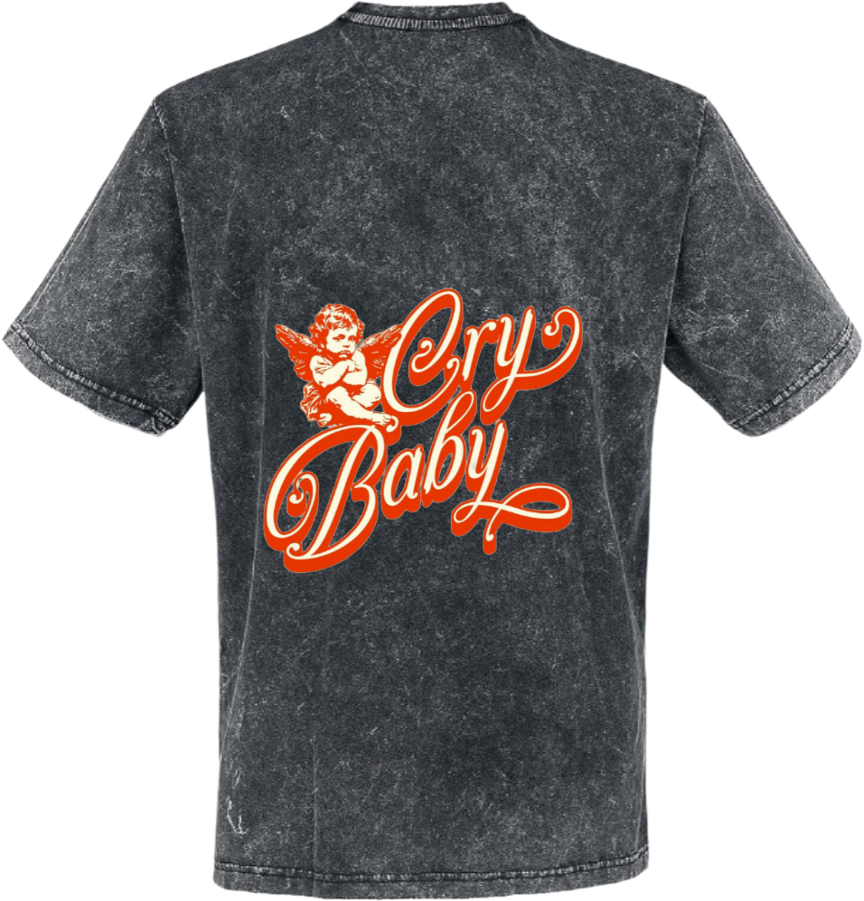 Cry Baby t- shirt One Size Washed Back 113