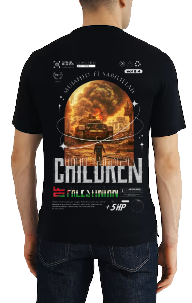 CHILDREN Back text One Size t- shirt Black Back 108