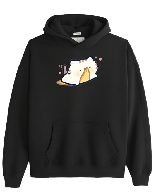 cat Oversize Hoodie Black 113