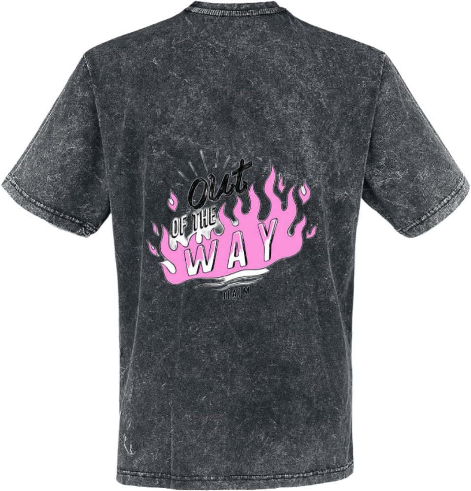 Out OF THE WA WAY t- shirt One Size Washed Back 114