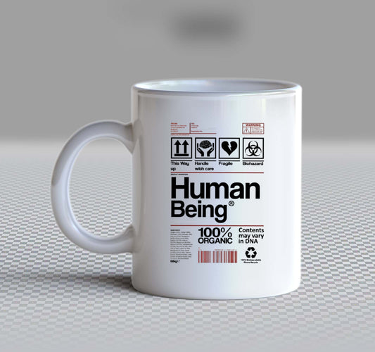 Human Being Back text Mug 114