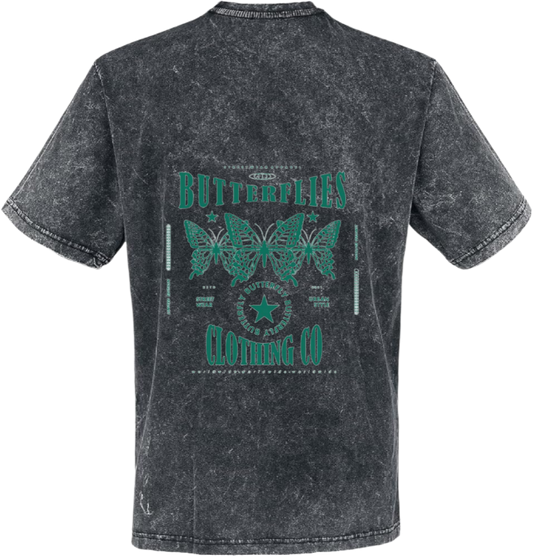 Butterflies t- shirt One Size Washed Back 115