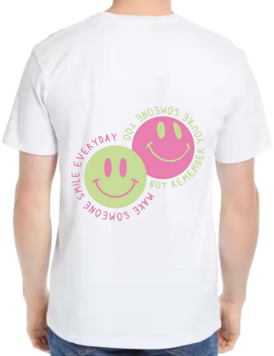 SMILE MIL. EVERYDAY MAKE SOMEONE YOU'RE SOMEONE BUT REMEMBER t- shirt One Size White back 116
