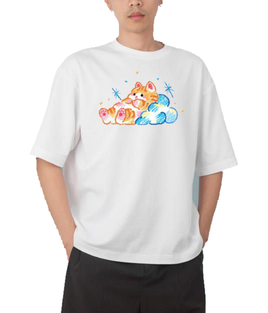 cat One Size t- shirt White 117