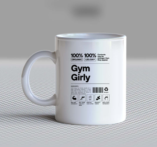 Gym Girly Back text Mug 117