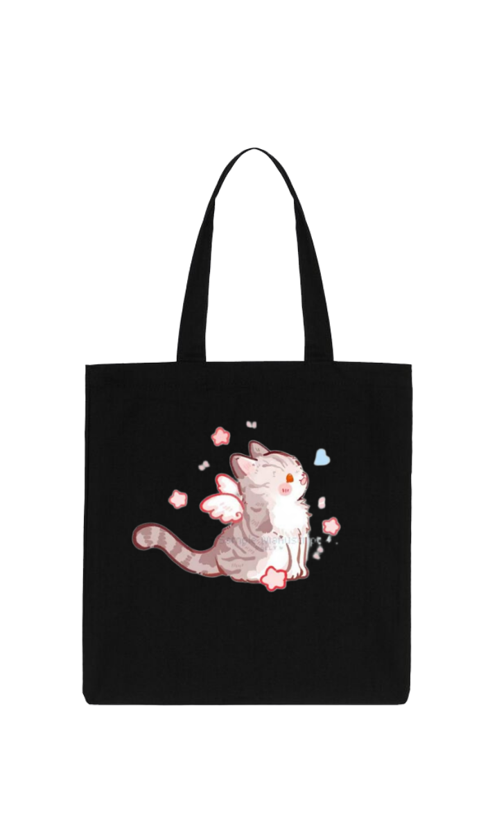 cat tote bag Black 118