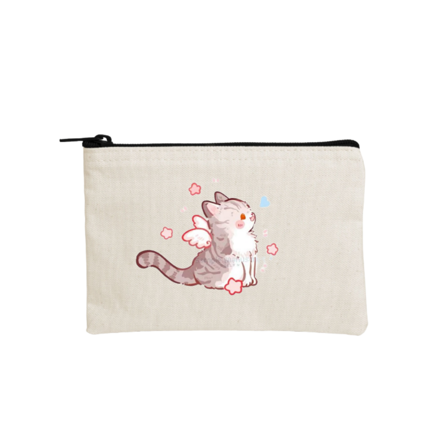 cat wallet pencil case Beige 118