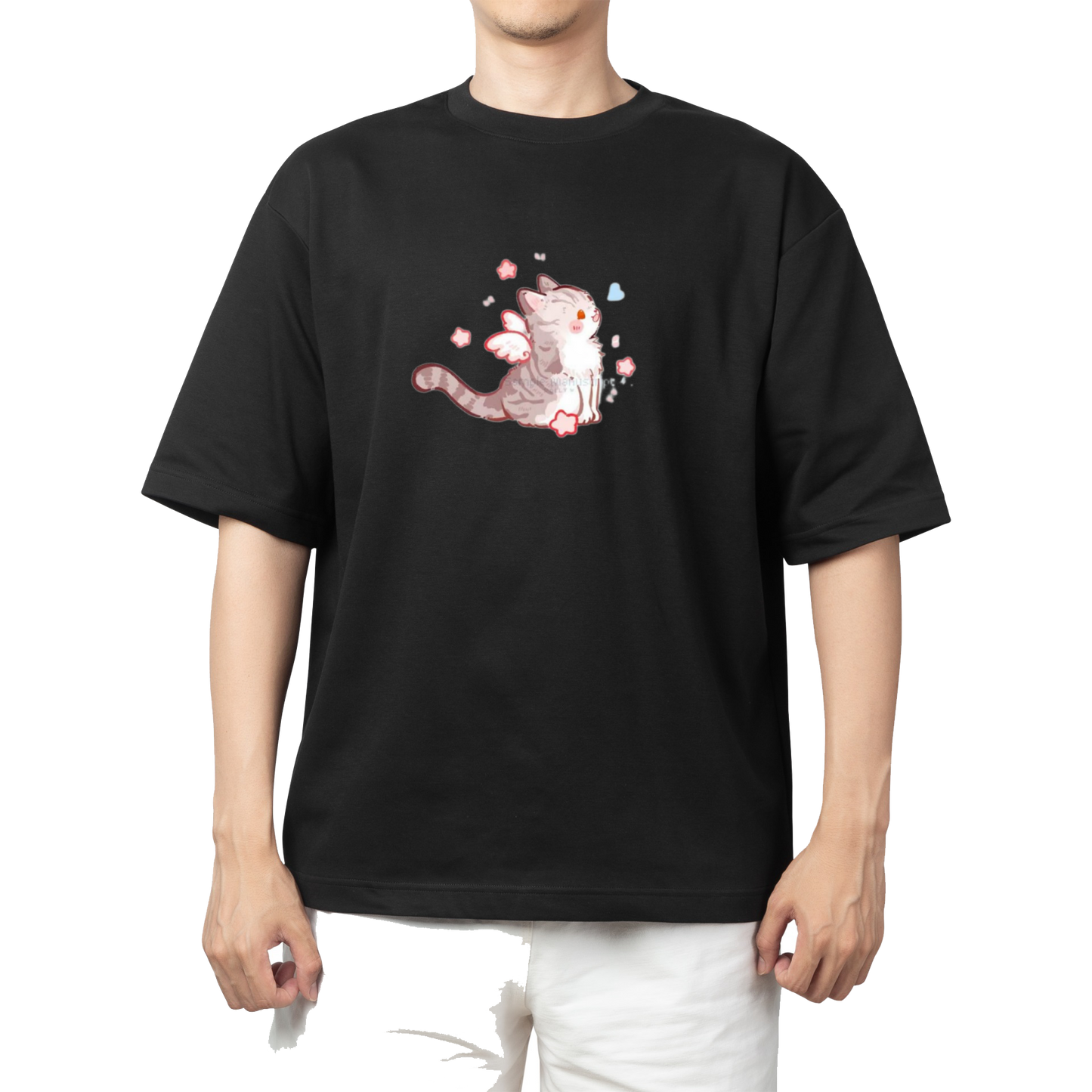 cat One Size t- shirt Black 118