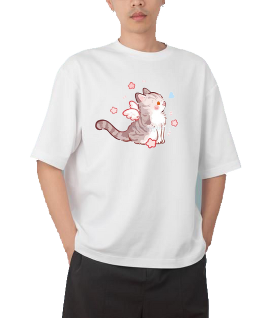 cat One Size t- shirt White 118