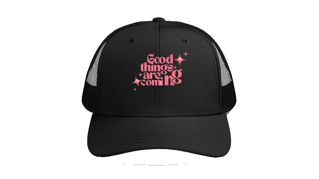 Baseball cap Black Good things are coming 164